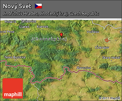 Satellite 3D Map of Nový Svět