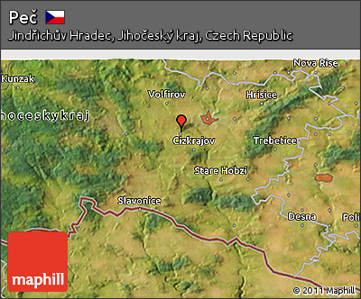 Satellite 3D Map of Peč