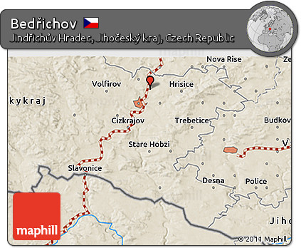 Shaded Relief 3D Map of Bedřichov