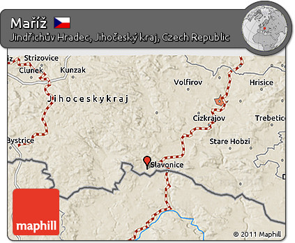 Shaded Relief 3D Map of Maříž