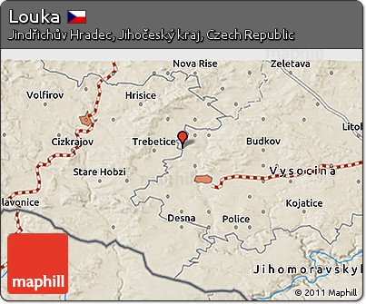 Shaded Relief 3D Map of Louka