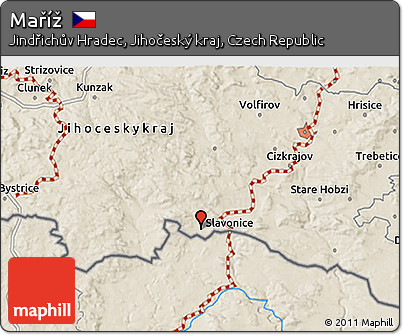 Shaded Relief 3D Map of Maříž