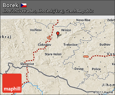Shaded Relief 3D Map of Borek