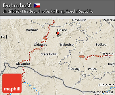 Shaded Relief 3D Map of Dobrohošť