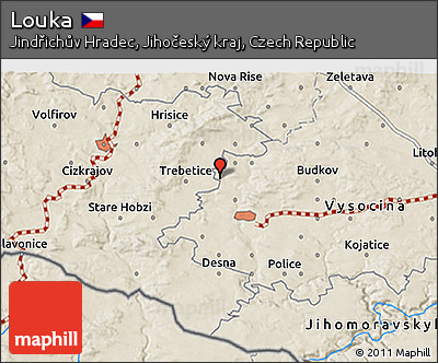 Shaded Relief 3D Map of Louka