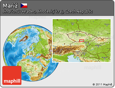 Physical Location Map of Maříž