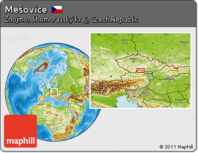 Physical Location Map of Mešovice