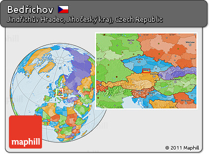 Political Location Map of Bedřichov