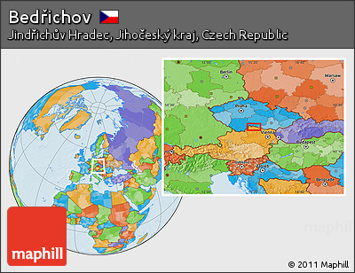 Political Location Map of Bedřichov