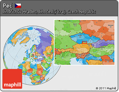 Political Location Map of Peč