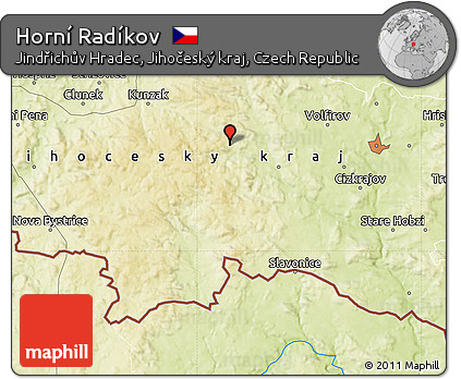 Physical Map of Horní Radíkov