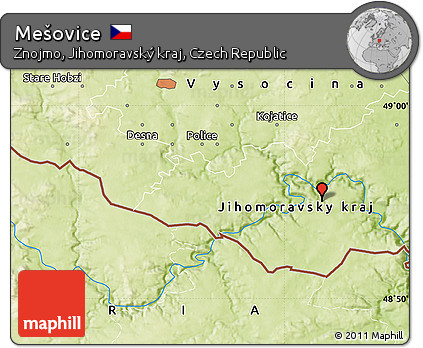 Physical Map of Mešovice