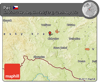 Physical Map of Peč