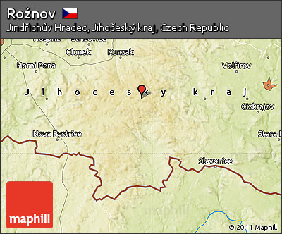 Physical Map of Rožnov