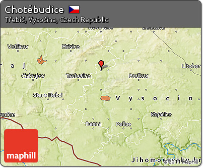 Physical Map of Chotěbudice