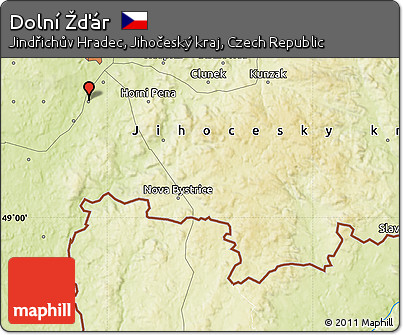 Physical Map of Dolní Žďár