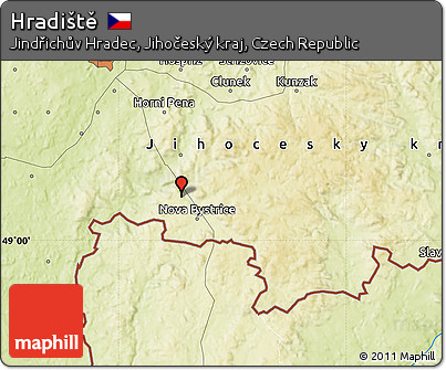 Physical Map of Hradiště