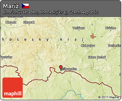 Physical Map of Maříž