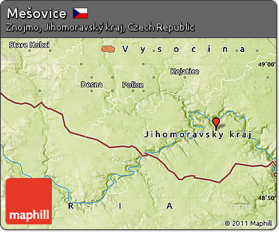 Physical Map of Mešovice