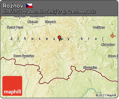 Physical Map of Rožnov