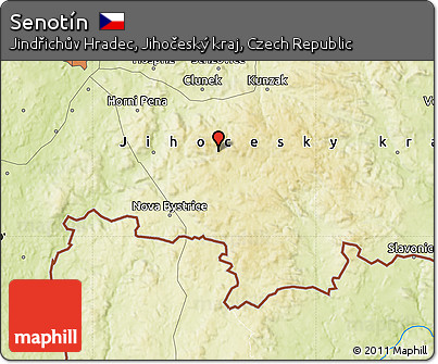 Physical Map of Senotín