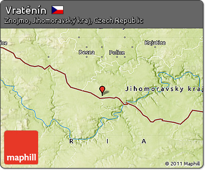 Physical Map of Vratěnín