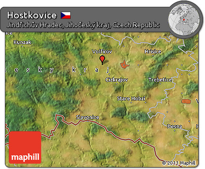 Satellite Map of Hostkovice