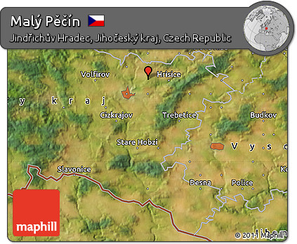 Satellite Map of Malý Pěčín