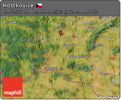 Satellite Map of Hostkovice