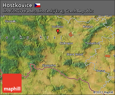 Satellite Map of Hostkovice