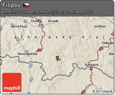 Shaded Relief Map of Filipov