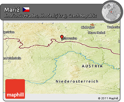 Physical Panoramic Map of Maříž