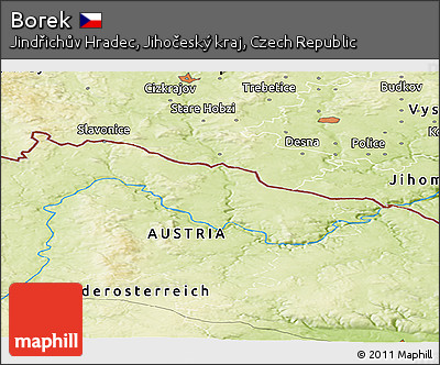 Physical Panoramic Map of Borek