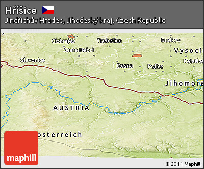 Physical Panoramic Map of Hříšice
