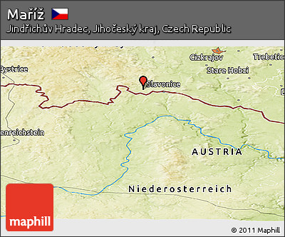 Physical Panoramic Map of Maříž