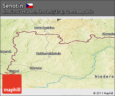 Physical Panoramic Map of Senotín