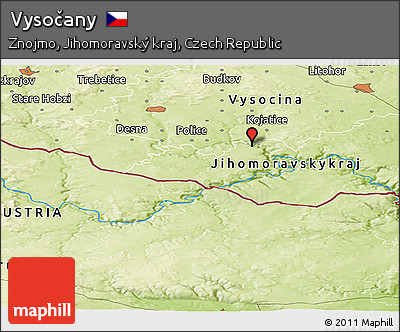 Physical Panoramic Map of Vysočany
