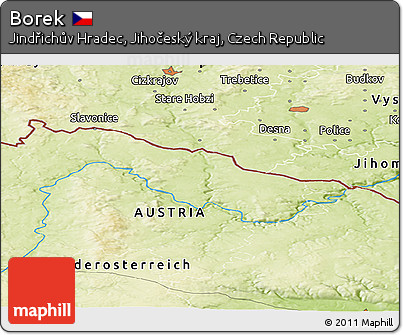 Physical Panoramic Map of Borek