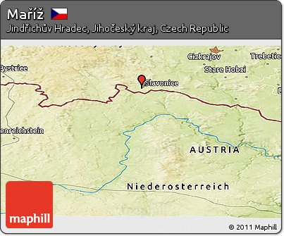 Physical Panoramic Map of Maříž