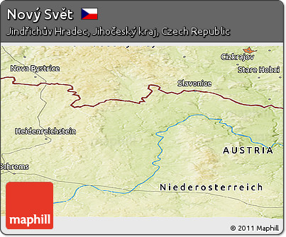 Physical Panoramic Map of Nový Svět