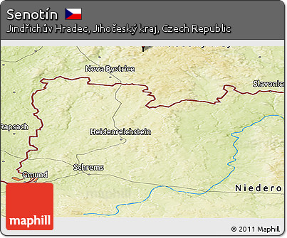Physical Panoramic Map of Senotín