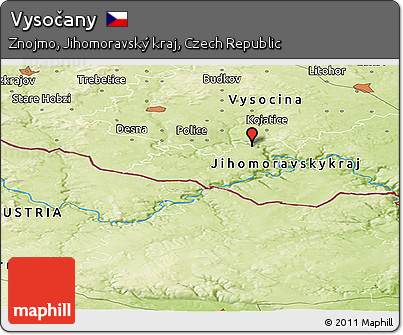 Physical Panoramic Map of Vysočany