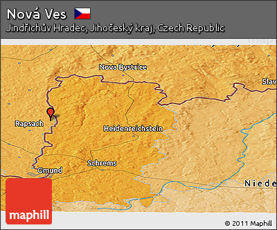 Political Panoramic Map of Nová Ves