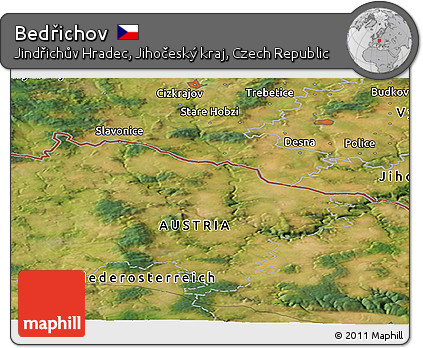 Satellite Panoramic Map of Bedřichov