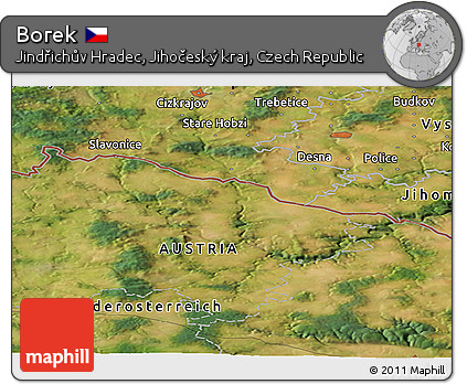 Satellite Panoramic Map of Borek