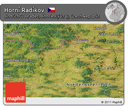 Satellite Panoramic Map of Horní Radíkov