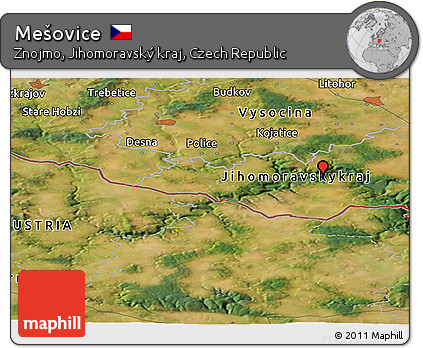 Satellite Panoramic Map of Mešovice