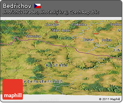 Satellite Panoramic Map of Bedřichov