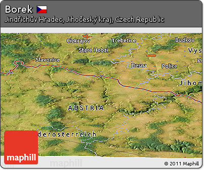 Satellite Panoramic Map of Borek