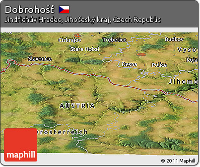 Satellite Panoramic Map of Dobrohošť